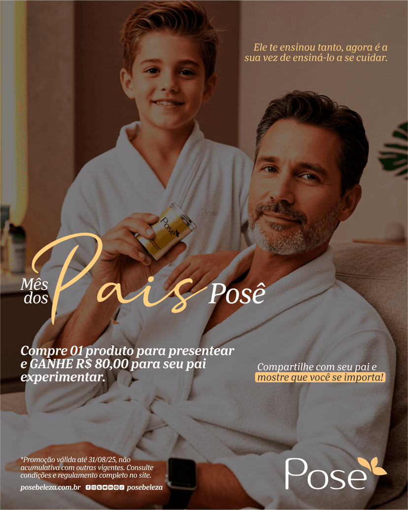 Mês dos Pais Posê, presente, dia dos pais, pai